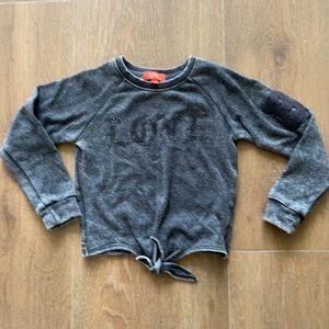 Butter super soft girls LOVE sweatshirt. Size 5.
